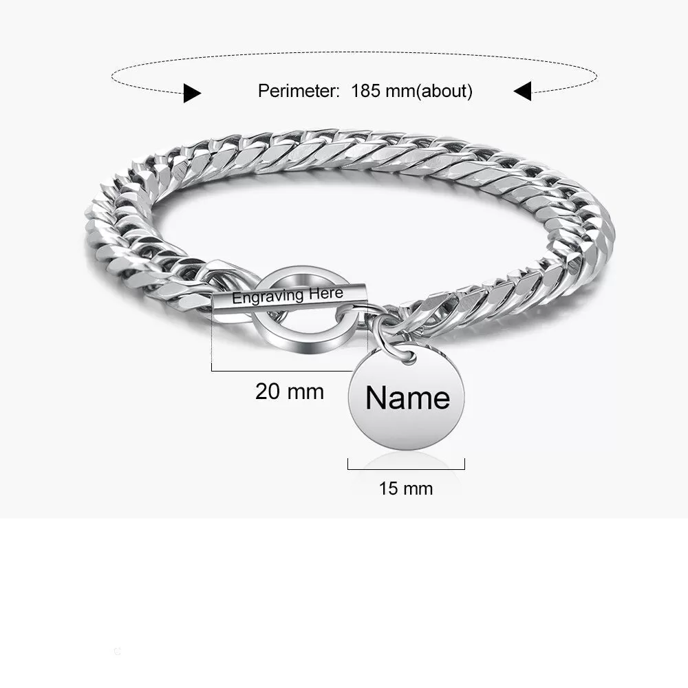 Engraving Name Toggle Bracelet