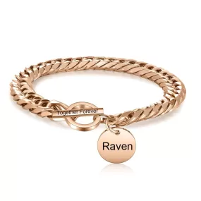 Engraving Name Toggle Bracelet