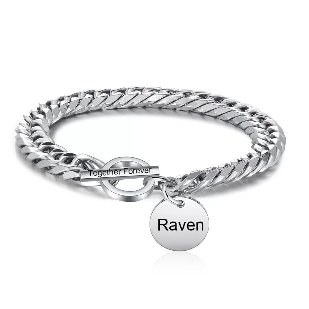 Engraving Name Toggle Bracelet