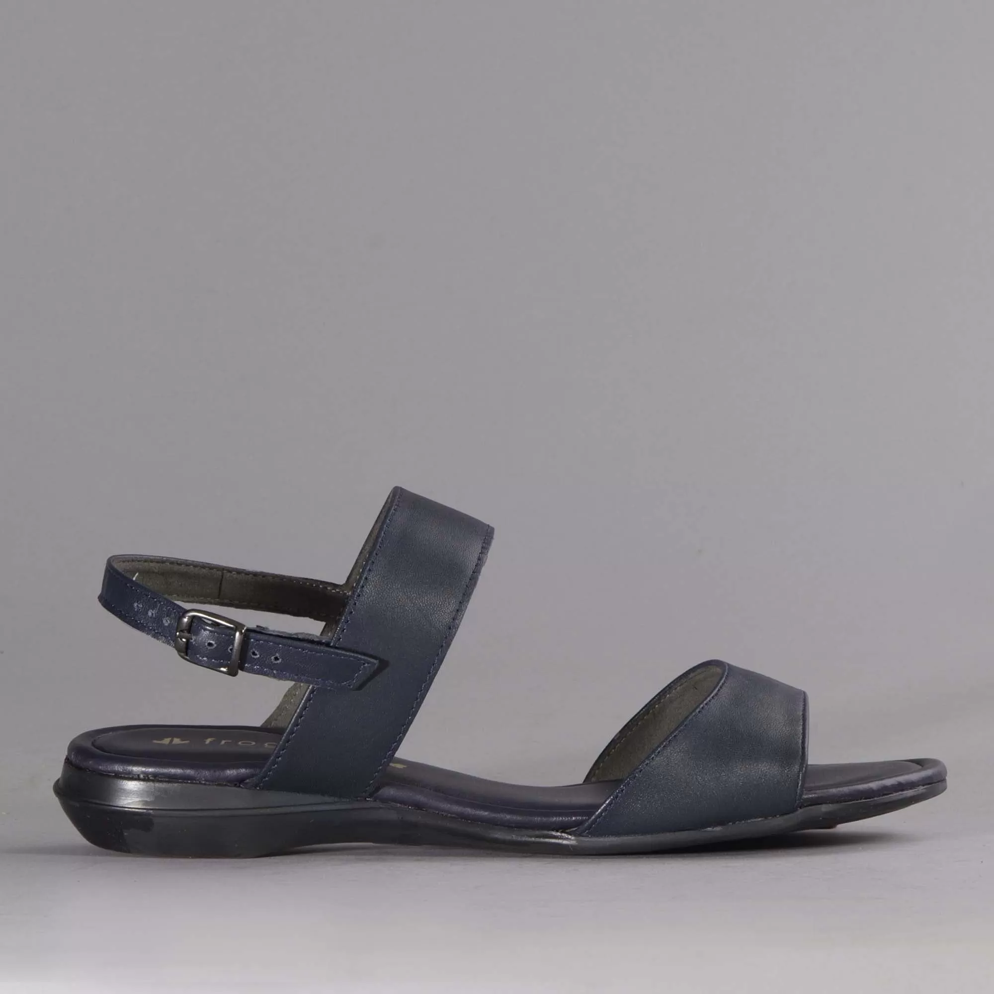 Flat Slingback Sandal in Navy - 12540