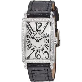 FRANCK MULLER LONG ISLAND BLACK LEATHER 23 MM WOMEN WATCH 902QZD1R-AC