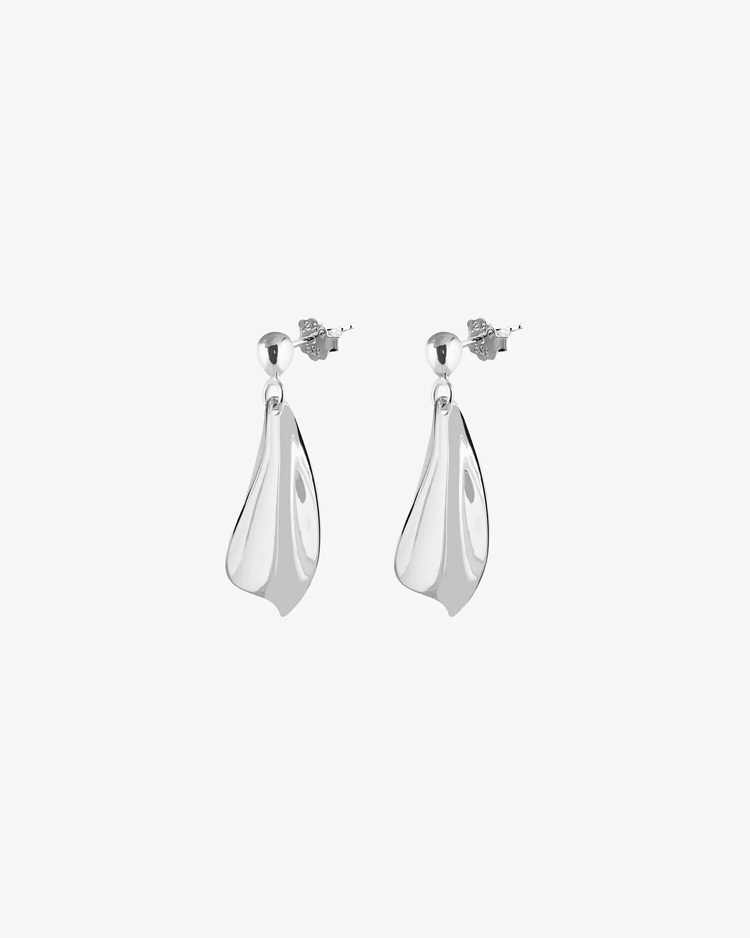 Gardenia small earrings silver