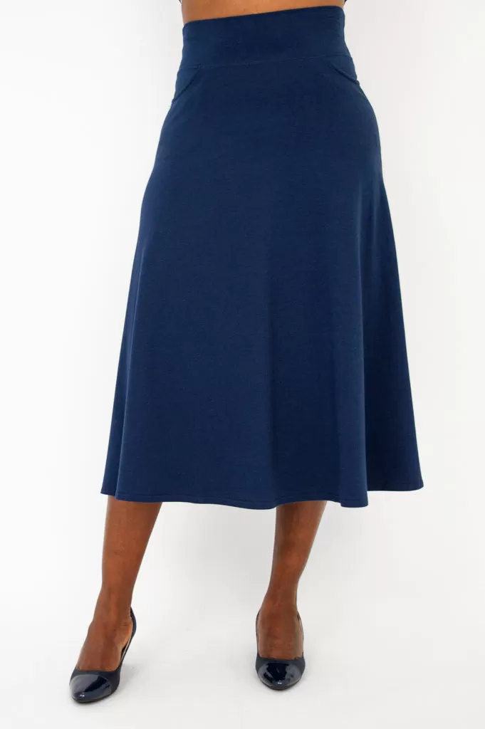 Gillian Skirt, Indigo, Bamboo