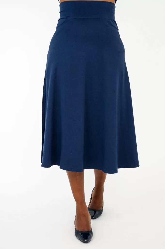 Gillian Skirt, Indigo, Bamboo