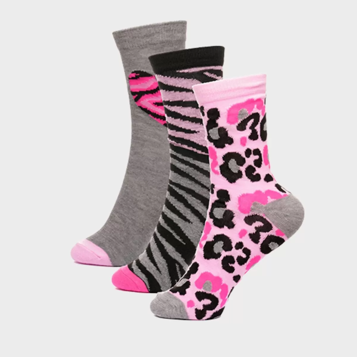 Girls 3pk Heart Socks