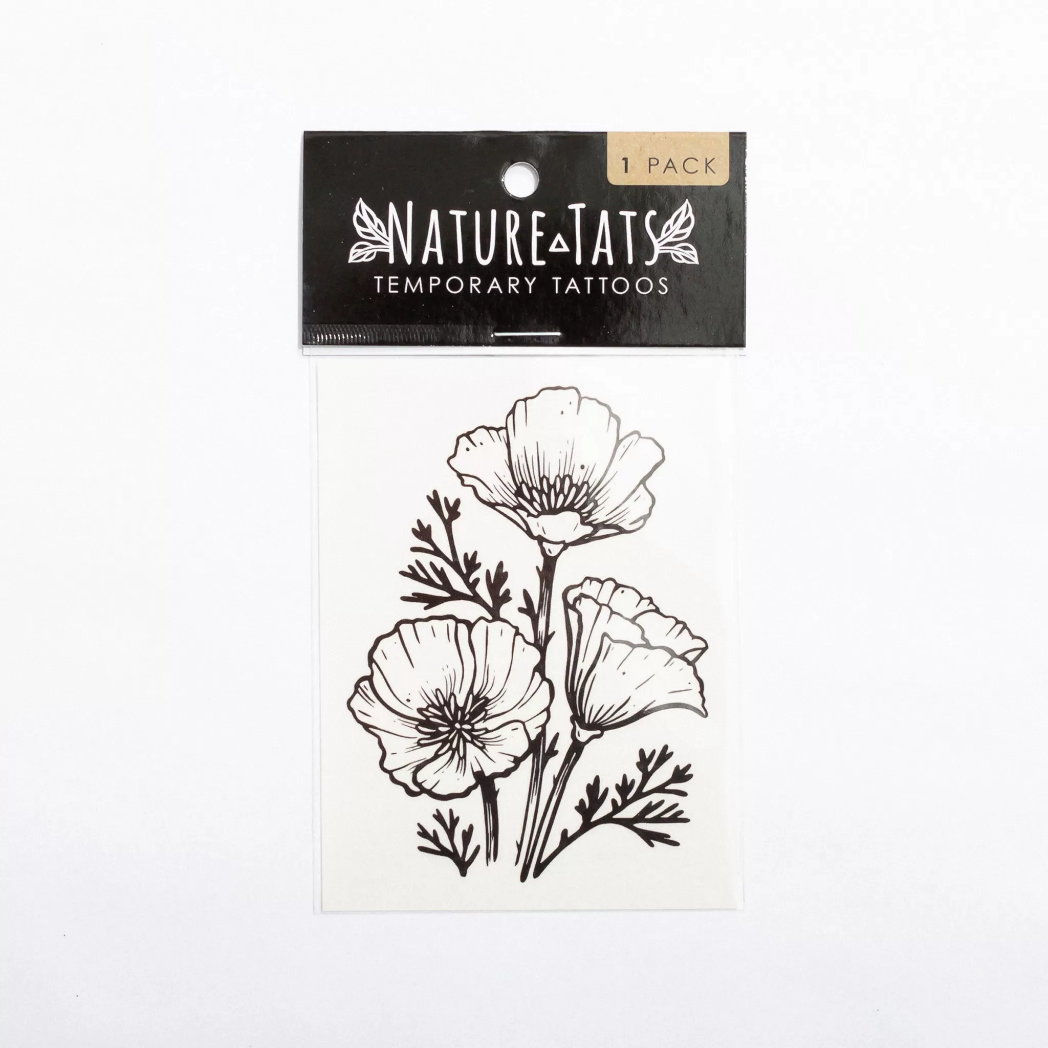 Golden Poppy Temporary Tattoo