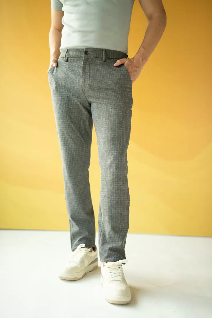 Grey Checks Power-Stretch Pants