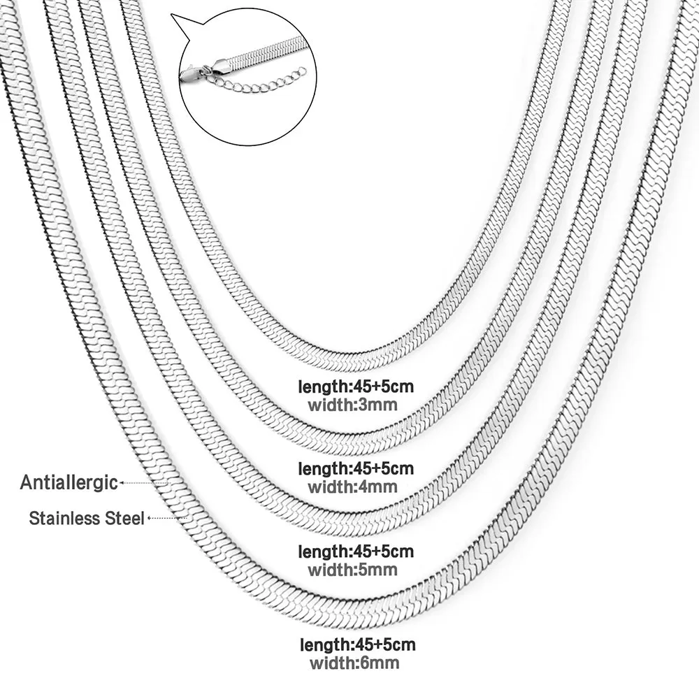 Herringbone Chain- Engraved Herringbone Chain- Custom Chains- Snake Chain