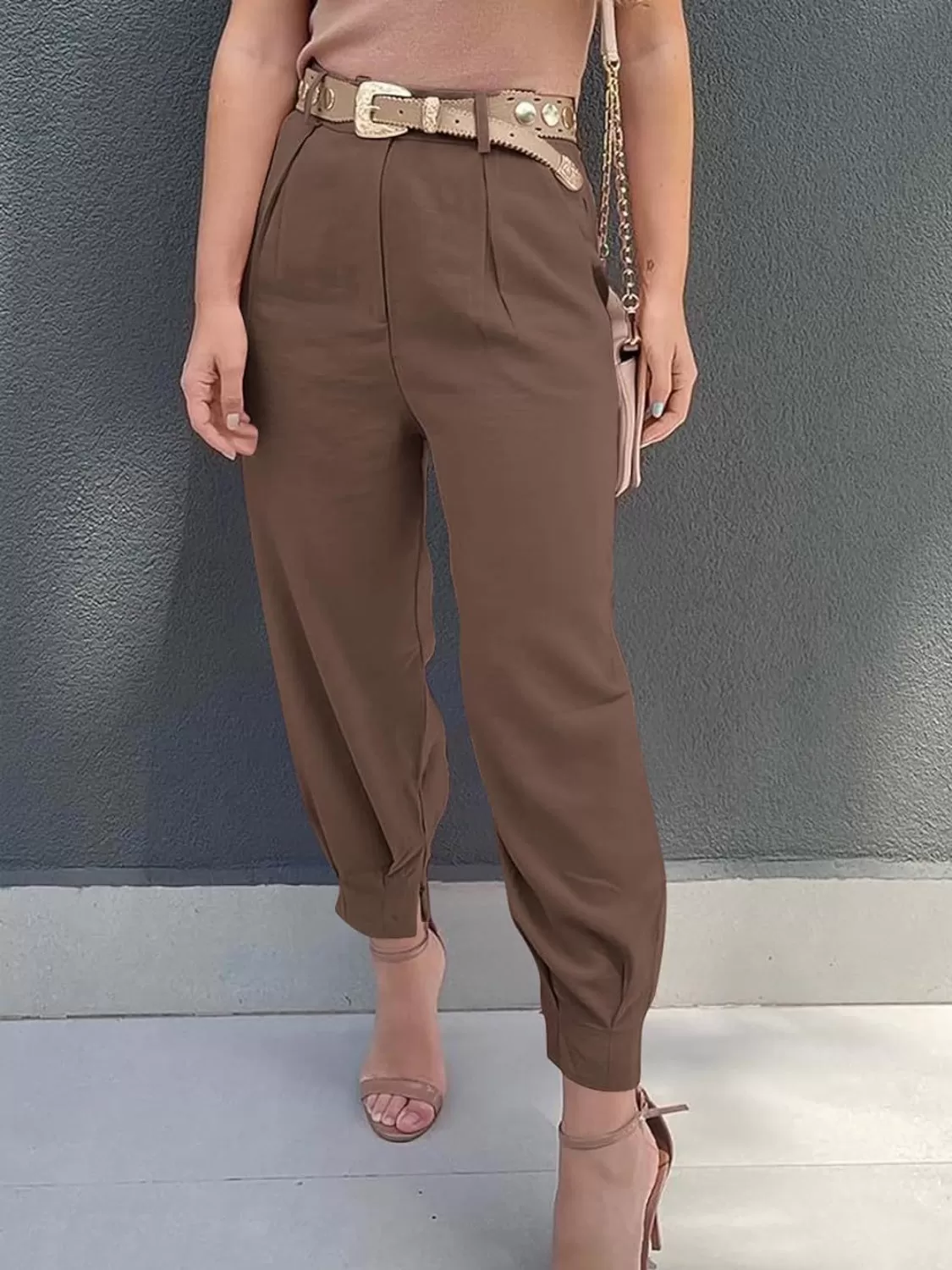 High Waist Cropped Pants