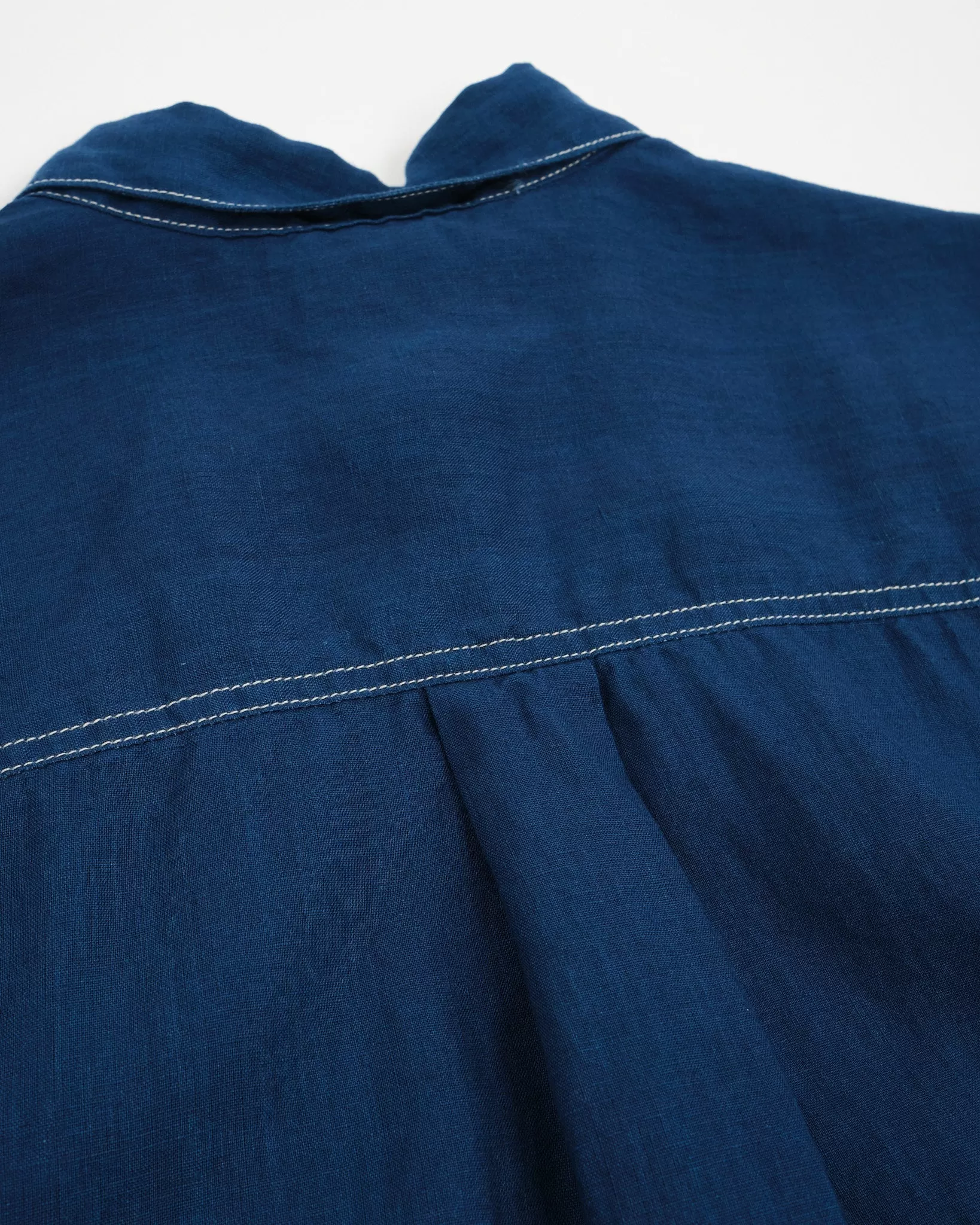 INDIGO LINEN LOOSE FIT SHORT SLEEVE SHIRT INDIGO