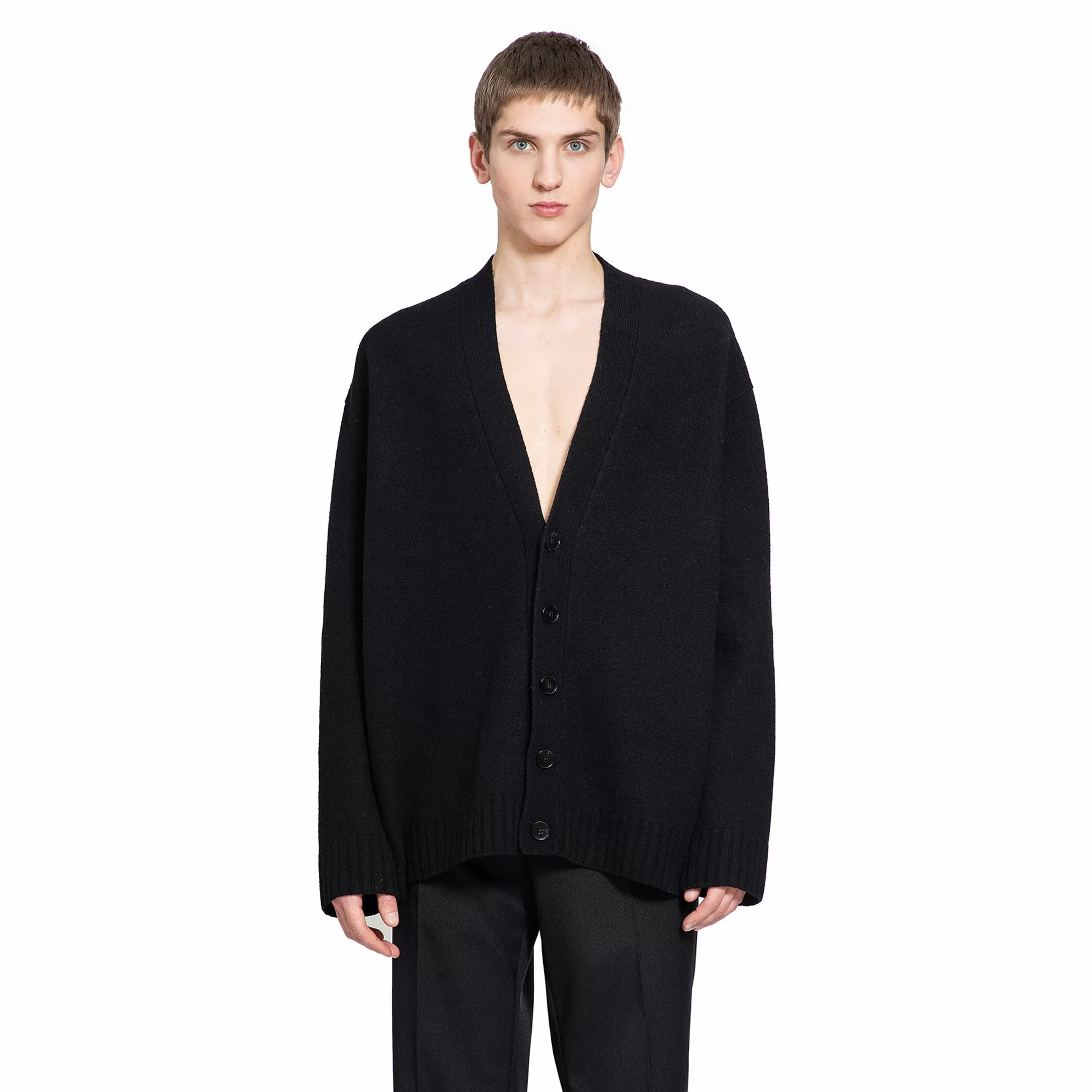 JIL SANDER MAN BLACK KNITWEAR