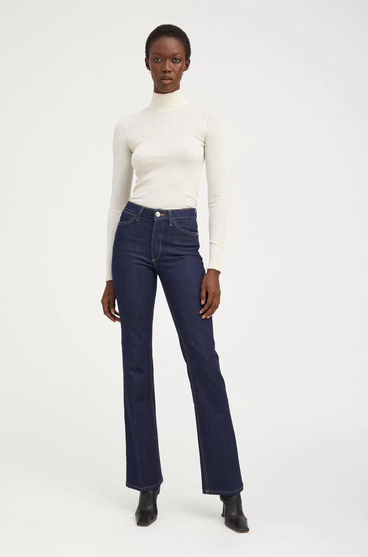 Joan Indigo Micro Flare Denim