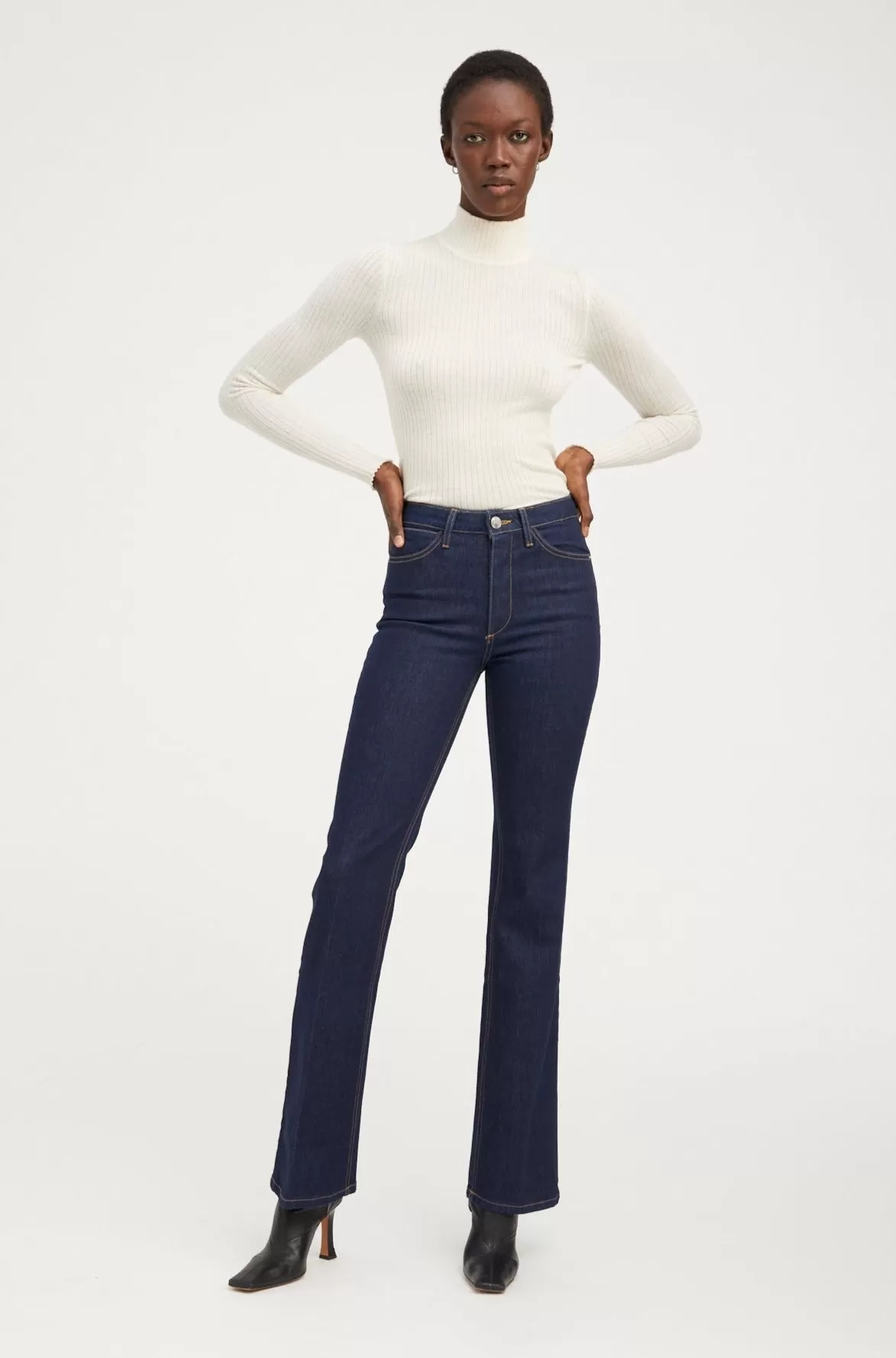 Joan Indigo Micro Flare Denim