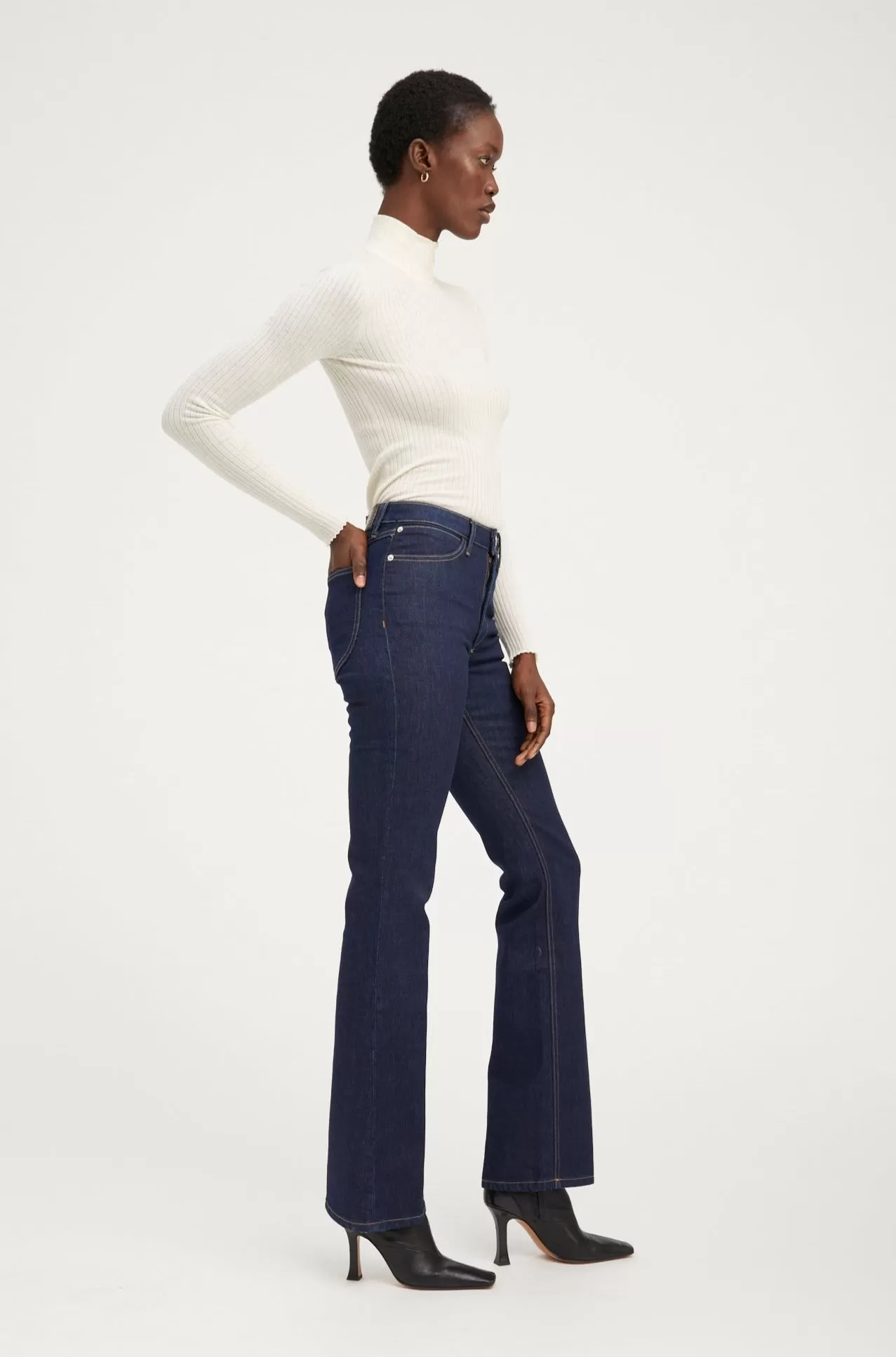 Joan Indigo Micro Flare Denim