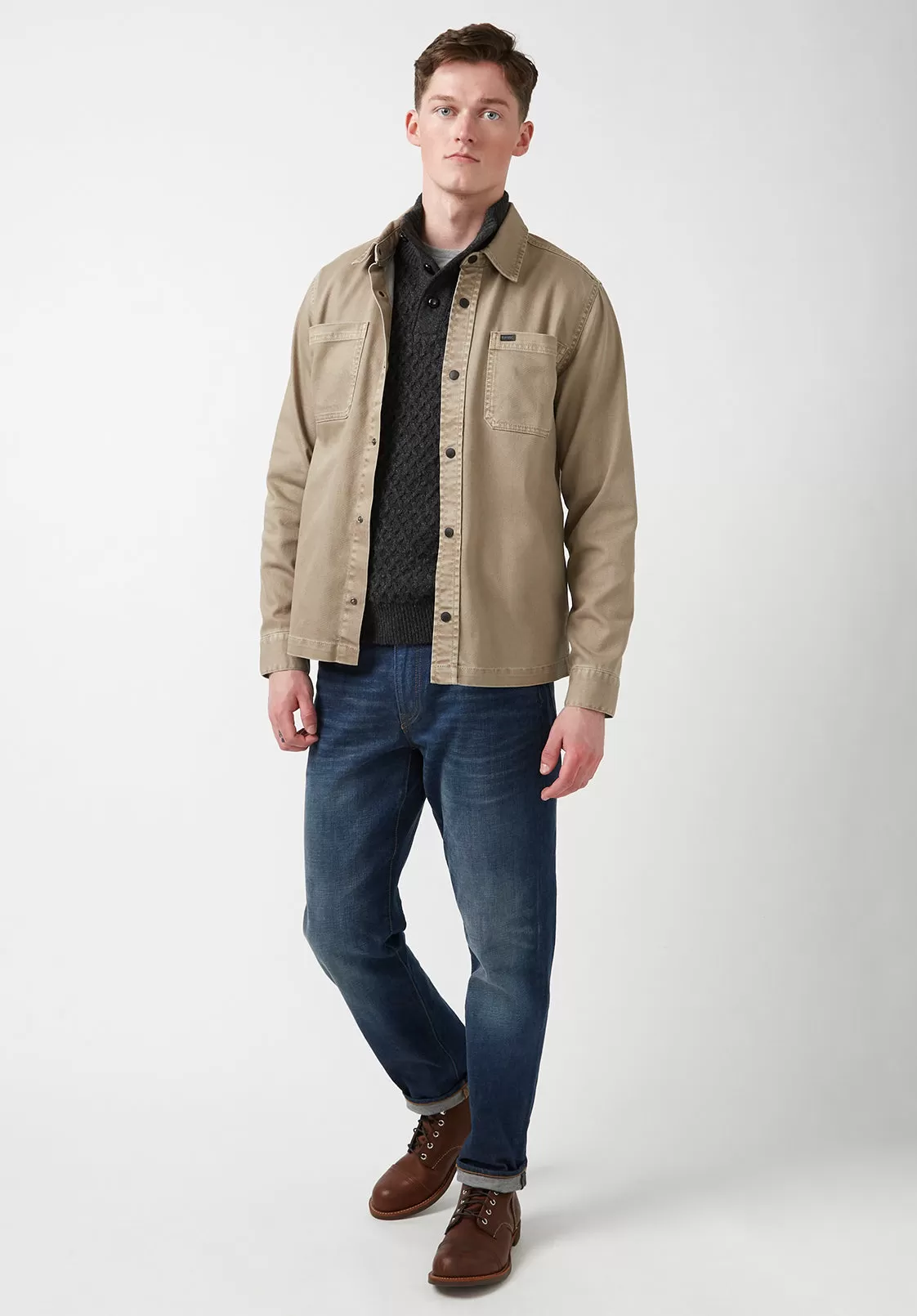 Josh Men's Overshirt in Mink - BPM01037