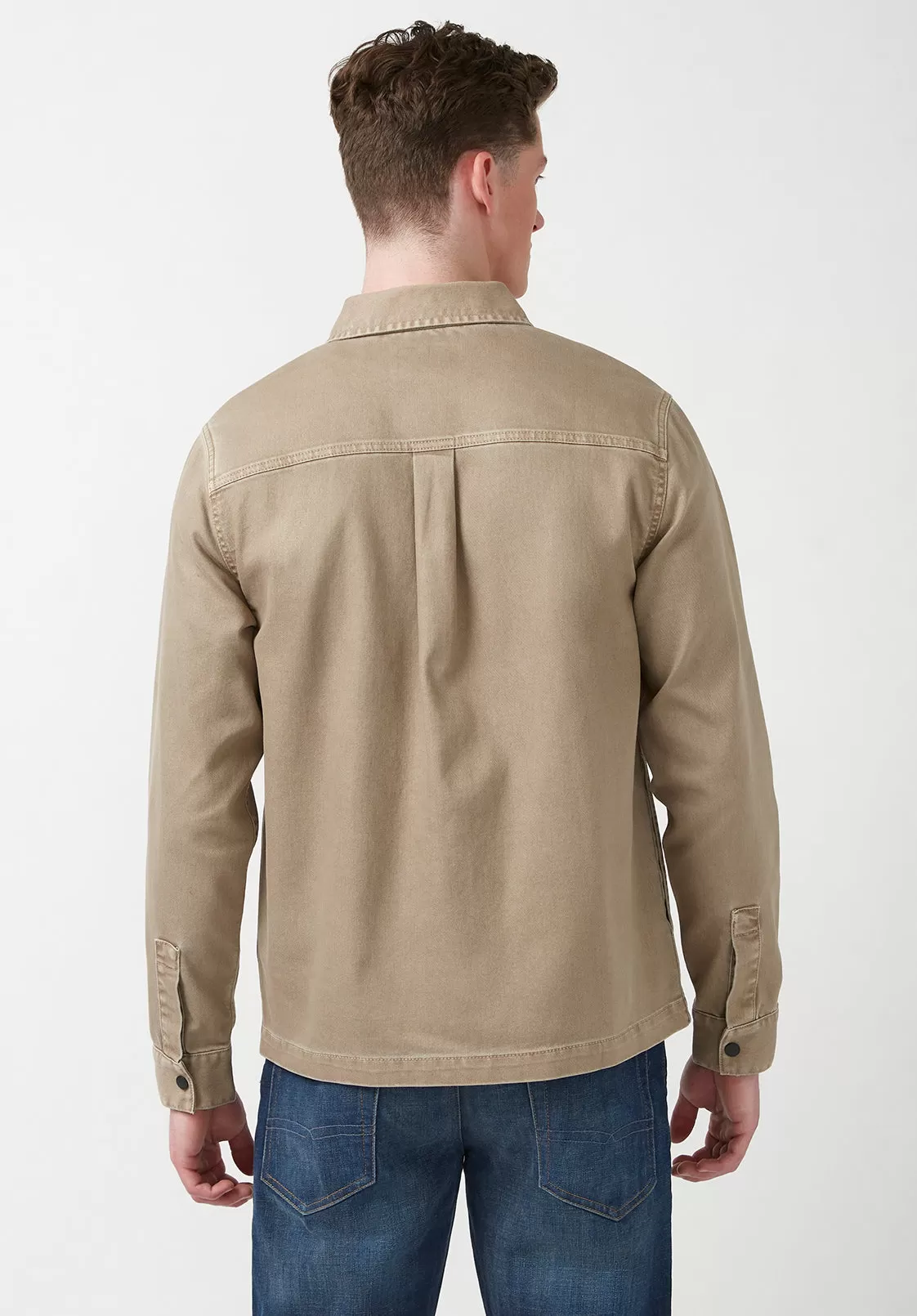 Josh Men's Overshirt in Mink - BPM01037