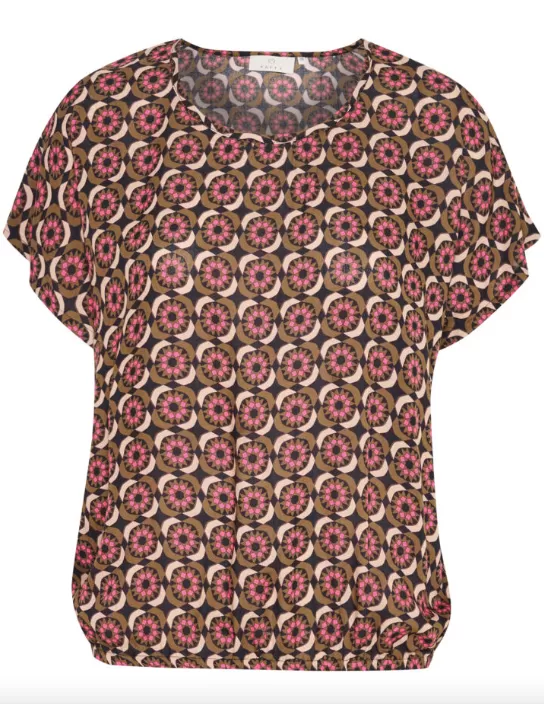 KA - Marta olive-print top