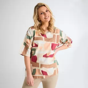 Ladies Abstract Print Top