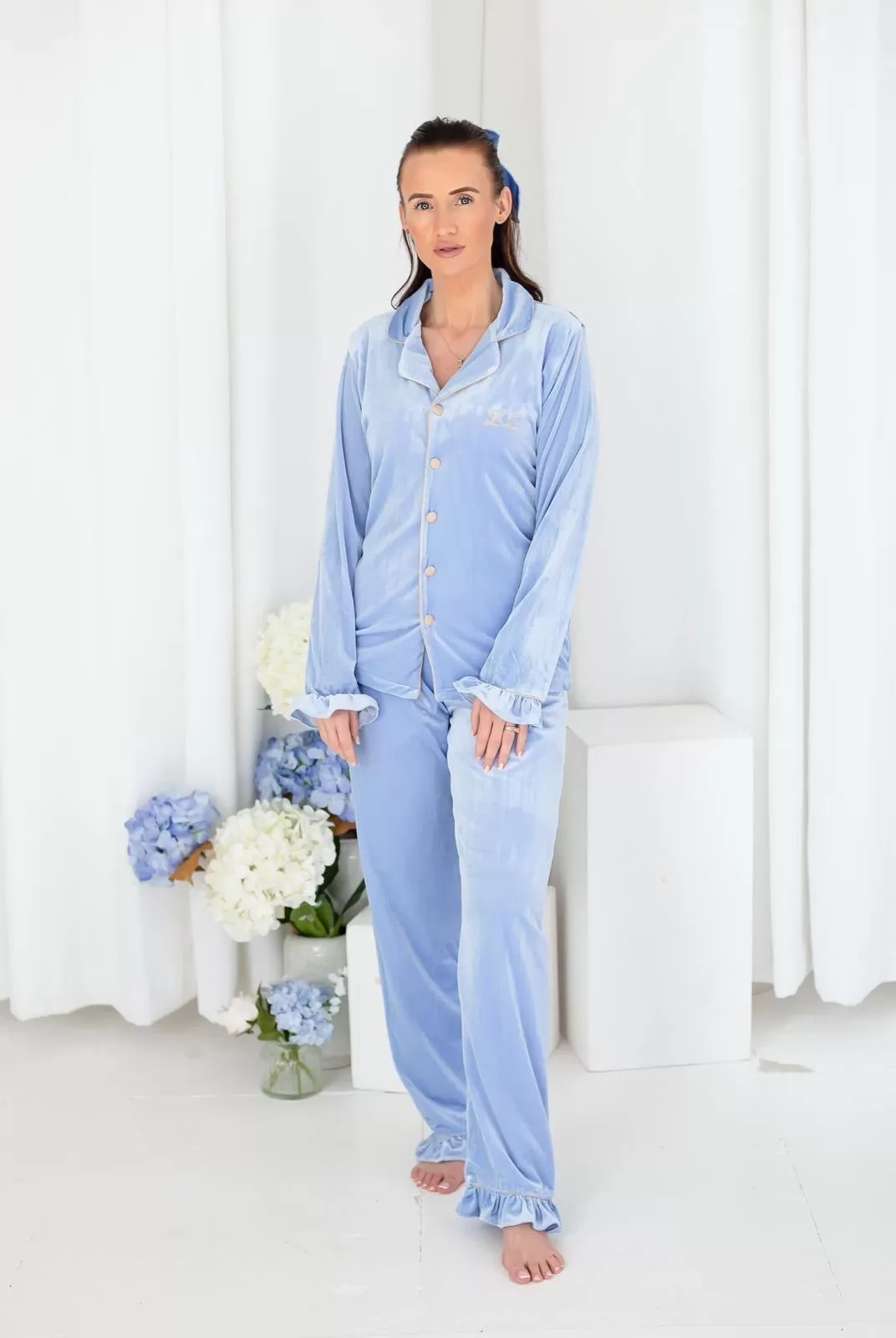 Ladies Blue Luxe Pyjamas