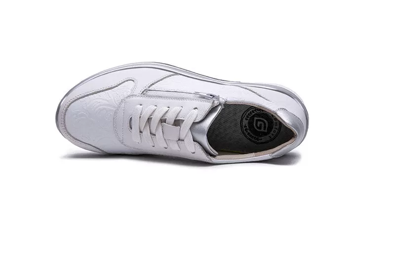 Ladies G-Comfort Lace Shoes Silver/White  R5581WF sale