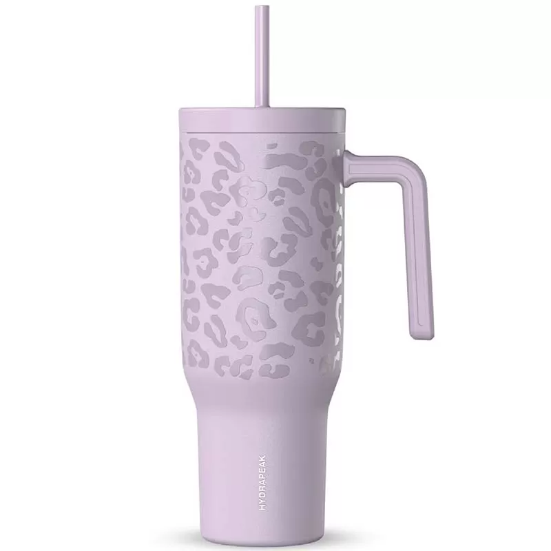 Lavender Leopard 40oz Voyager Tumbler