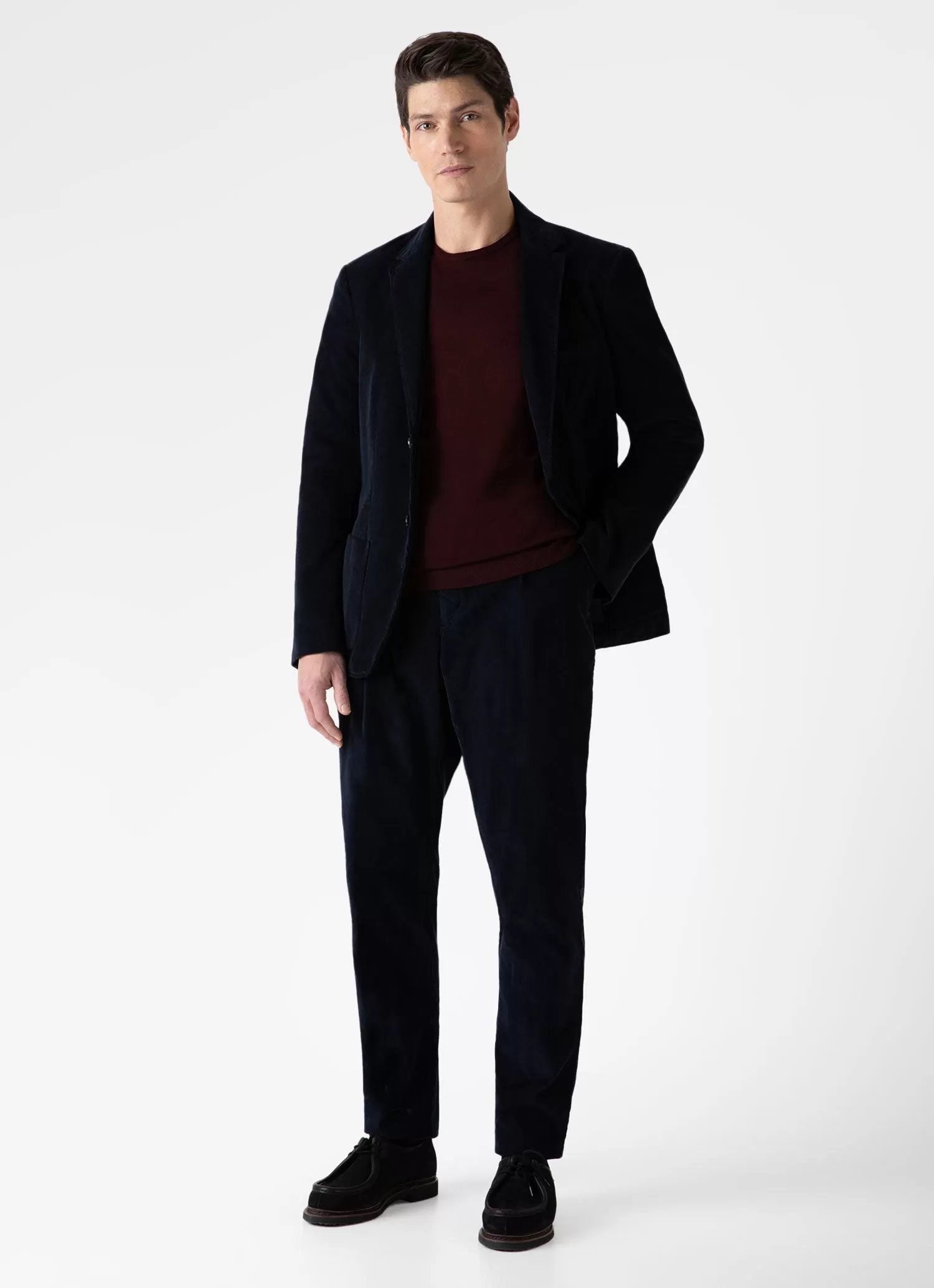 Men's Corduroy Two-Piece Suit in Navy