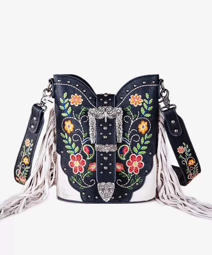 Montana West Buckle Floral Crossbody