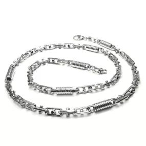 Monte Carlo Chain Men's 925 Sterling Silver Long Necklace 24