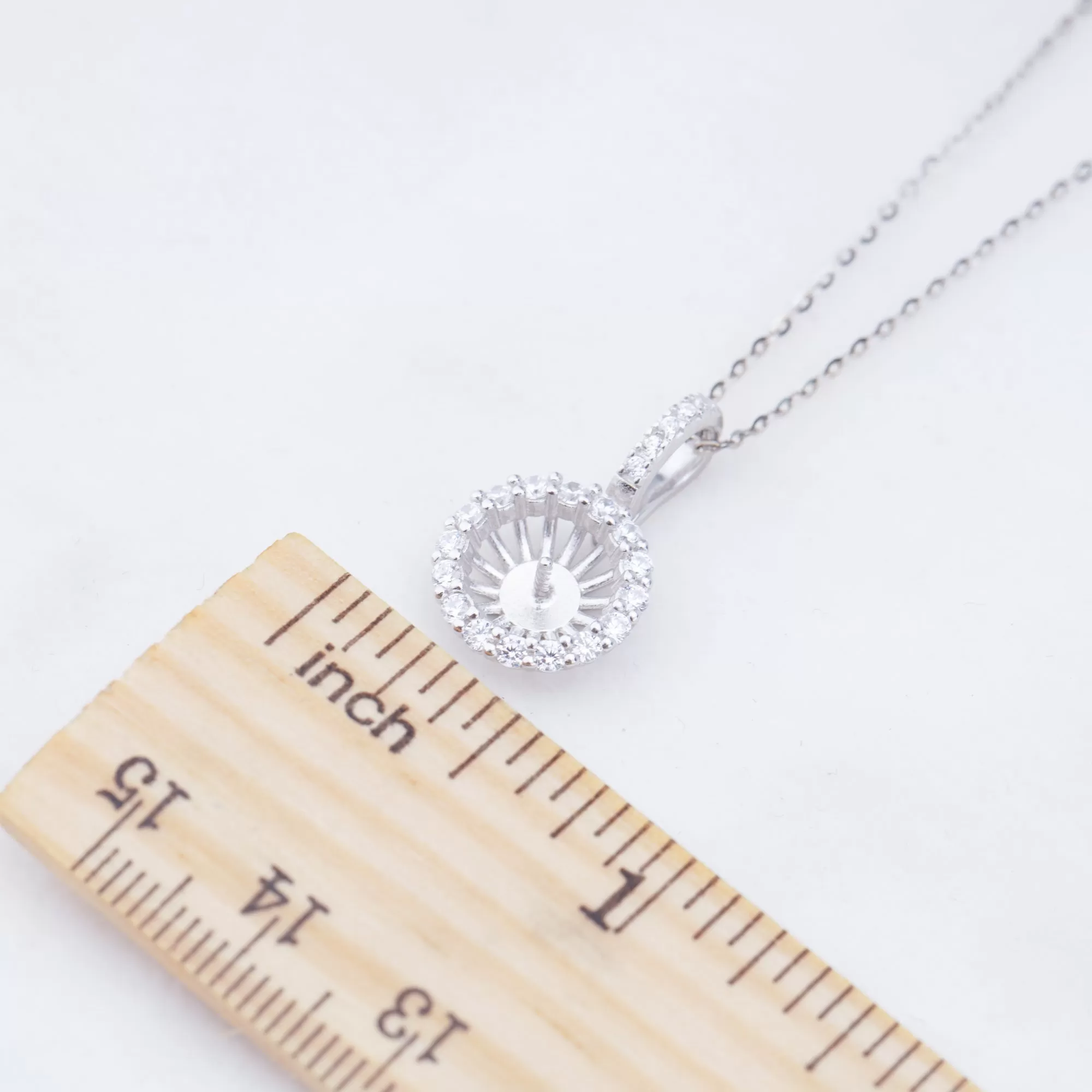 P011044 DIY 6-8mm Natural Freshwater pearl pendant accessory 925 sterling silver engagement jewelry necklace for women