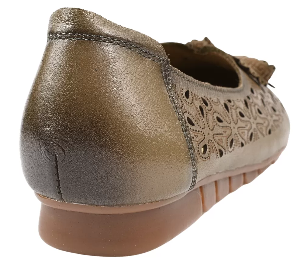 Pantofi casual, dama, FORMAZIONE, 106 gri, piele naturala