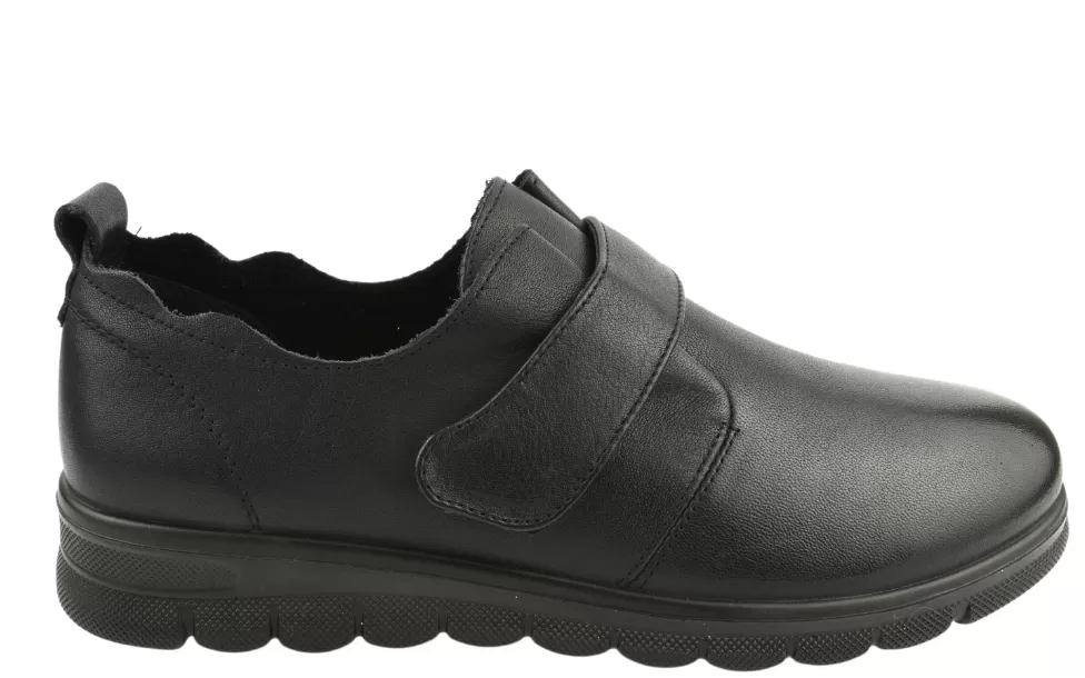 Pantofi casual, dama, FORMAZIONE, 21074 negru, piele naturala