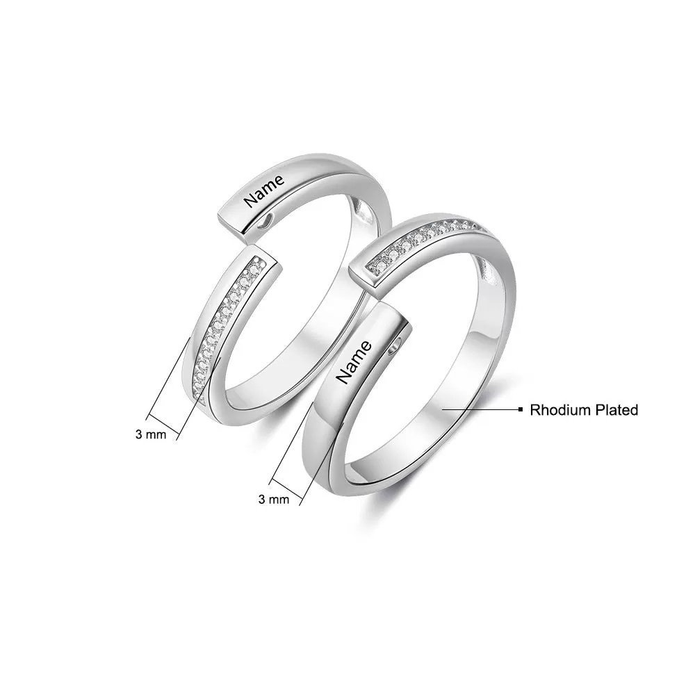 Personalized Adjustable Open Ring