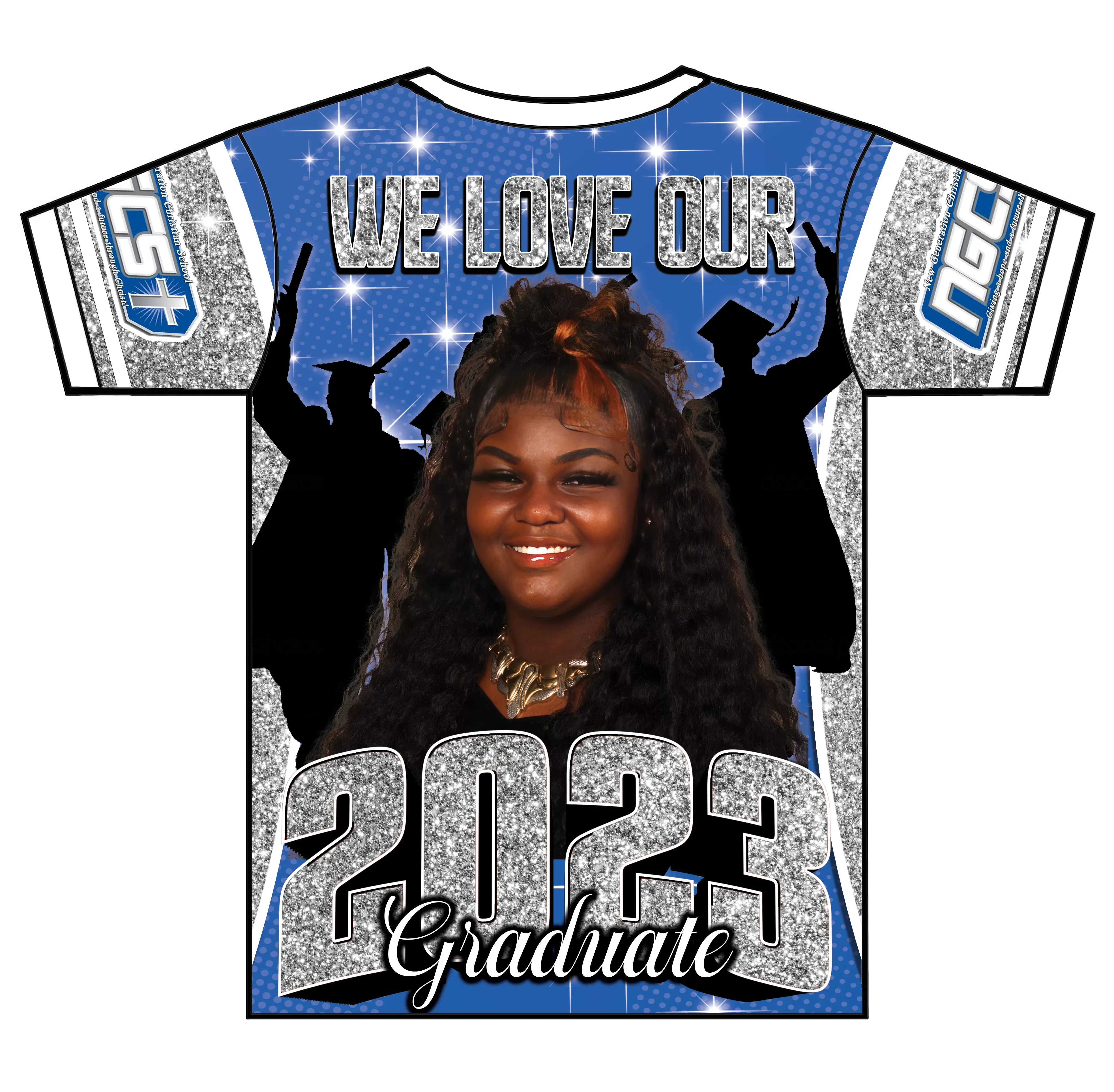 "Mikhiya" Custom Designed Graduation 3D shirt