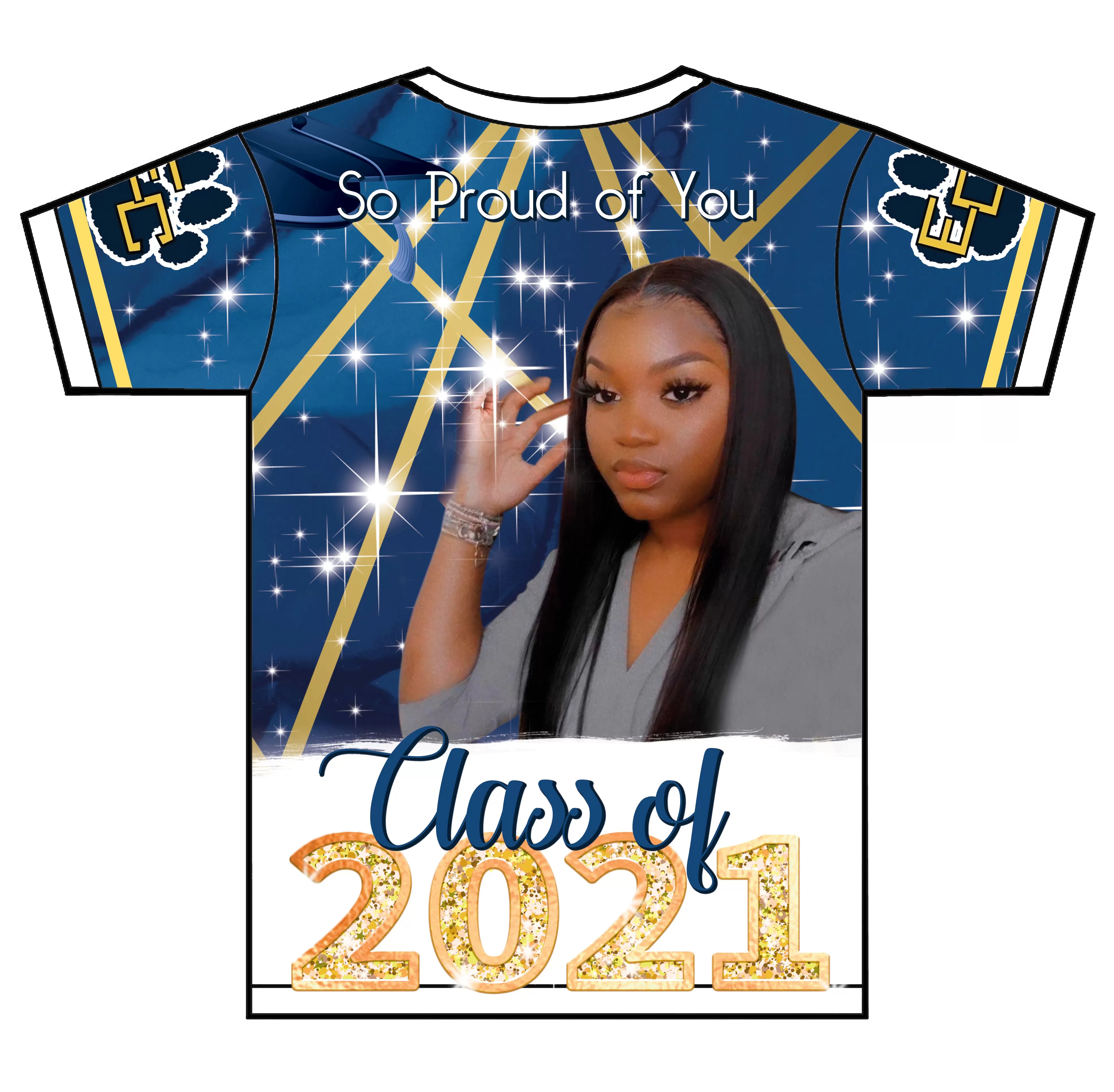 "Shug" Custom Designed Graduation 3D shirt