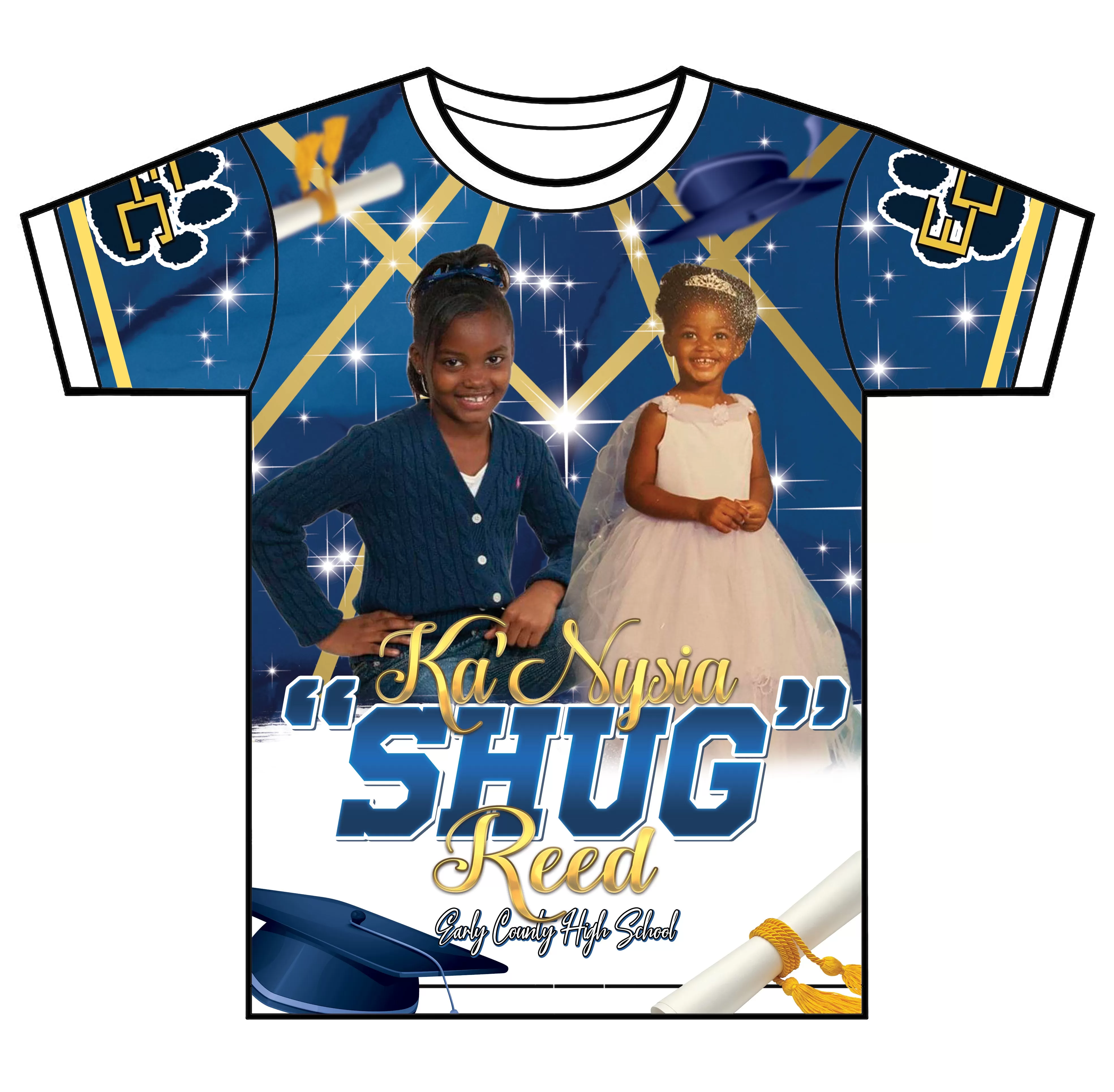 "Shug" Custom Designed Graduation 3D shirt