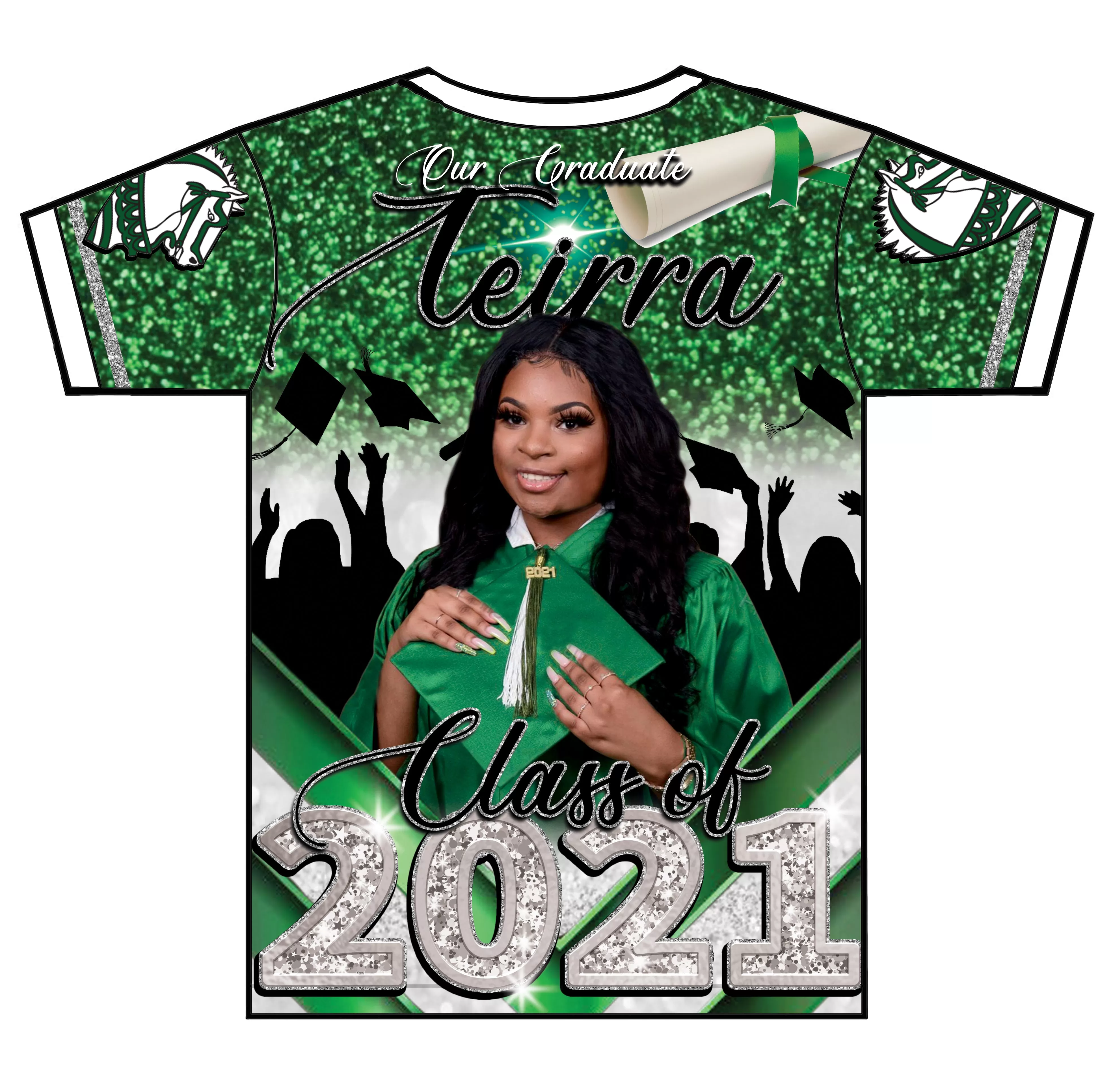 "Teirra" Custom Designed Graduation 3D shirt