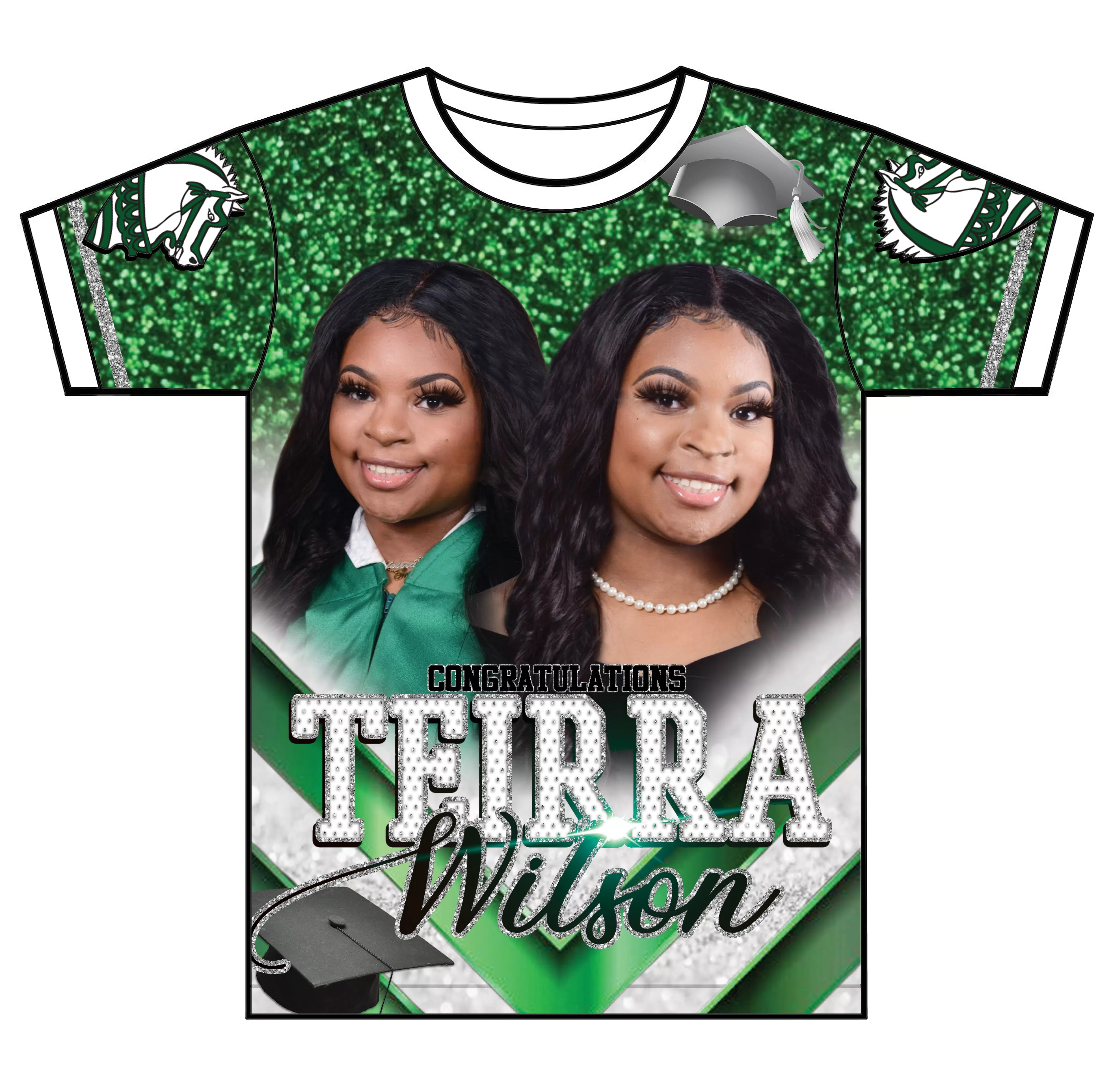 "Teirra" Custom Designed Graduation 3D shirt