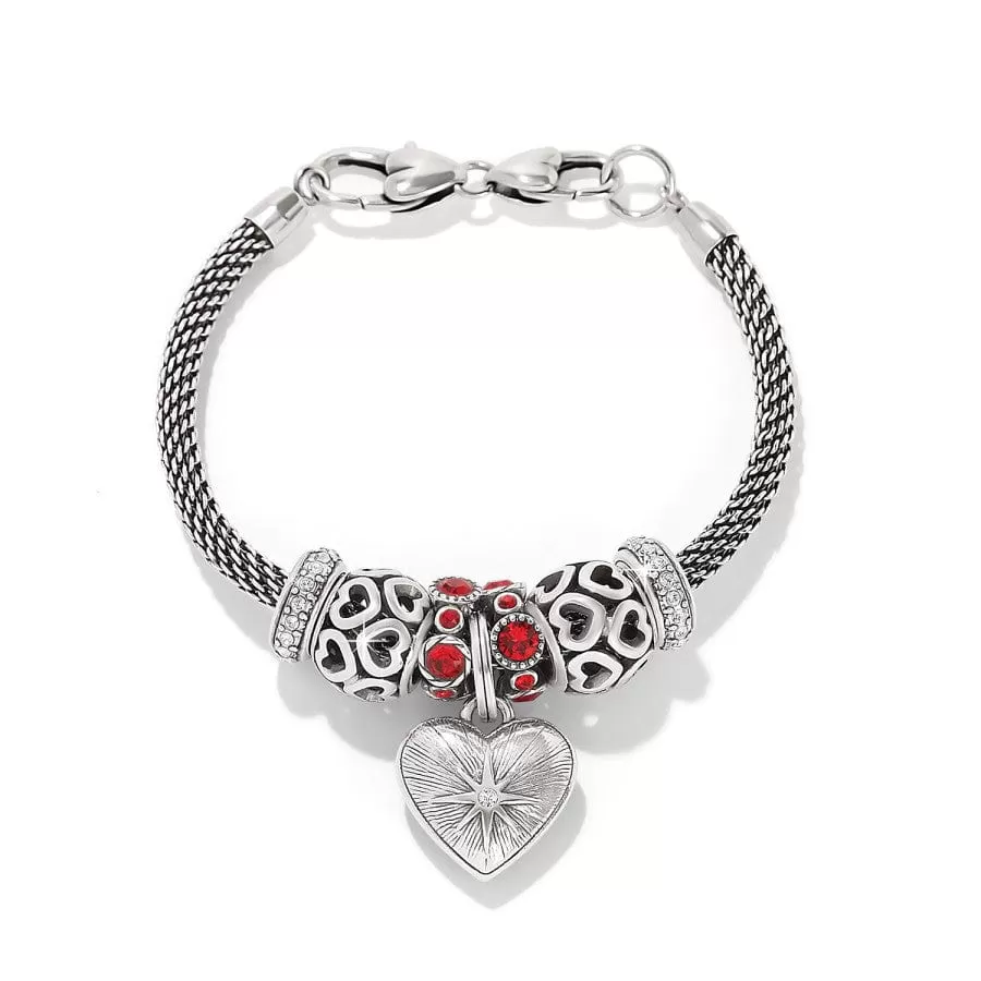 Red Heart Charm Bracelet