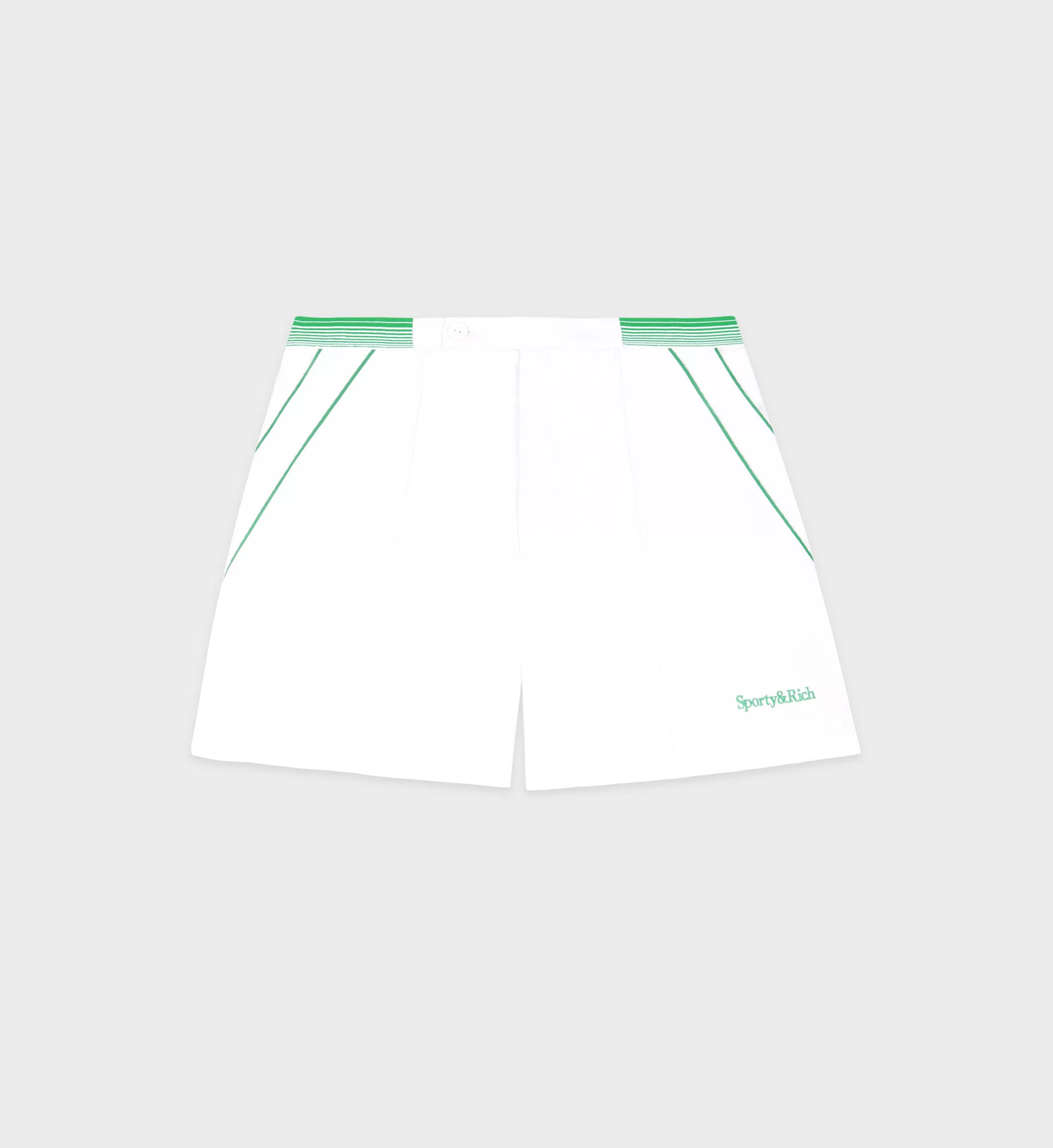 Serif Logo Borg Short - White/Verde