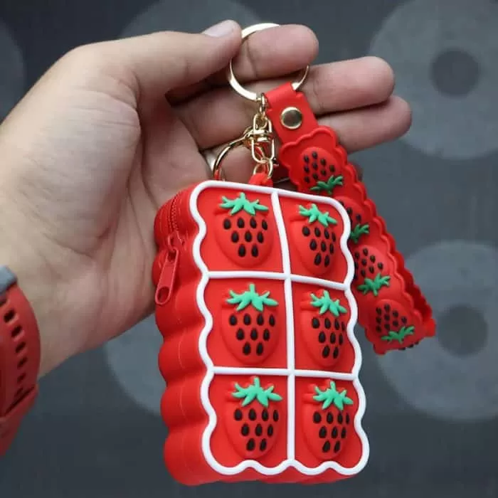 Silicone Fruit Figure Cute Keychain: Cute and Functional Accessory For Kids And Adults