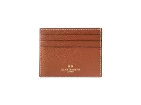 Single Card Holder Dolomite Pebble Print Calf Leather - Tan