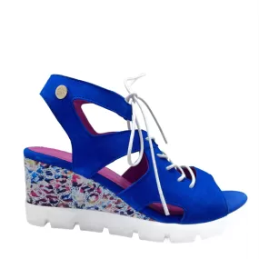 Sissors - Royal Blue wedge sandal