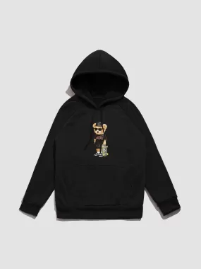 Skate Bear Print Hoodie