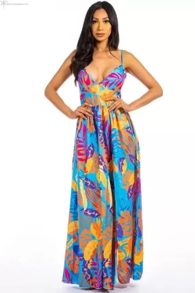 Sleeveless Maxi Dress Multicolor