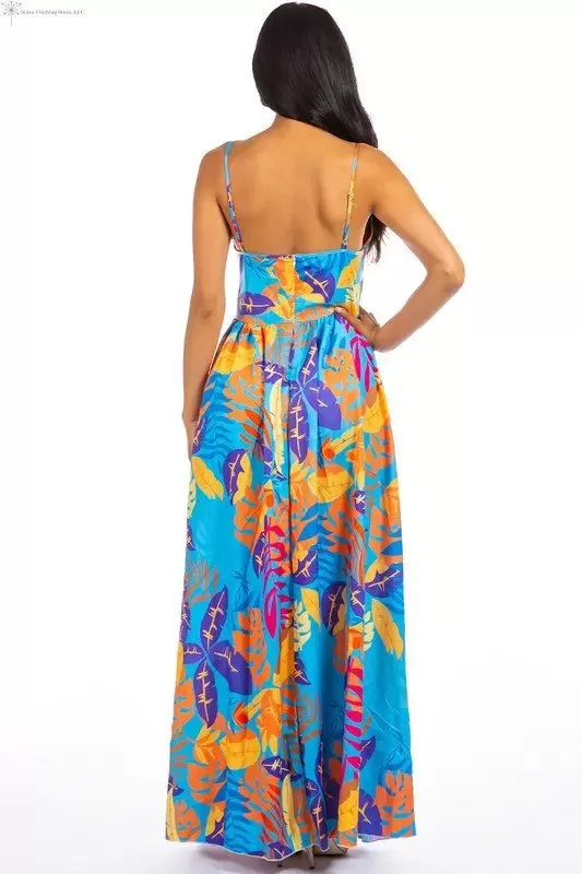 Sleeveless Maxi Dress Multicolor