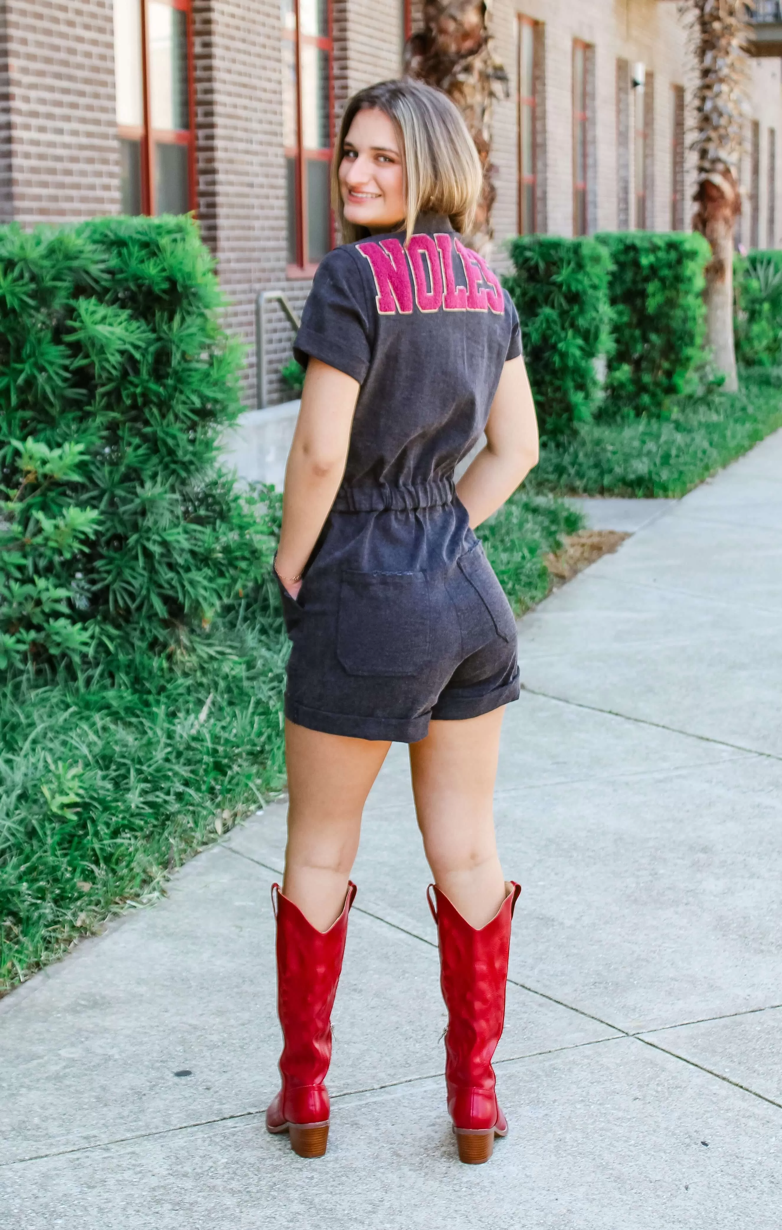 The FSU Denim Romper