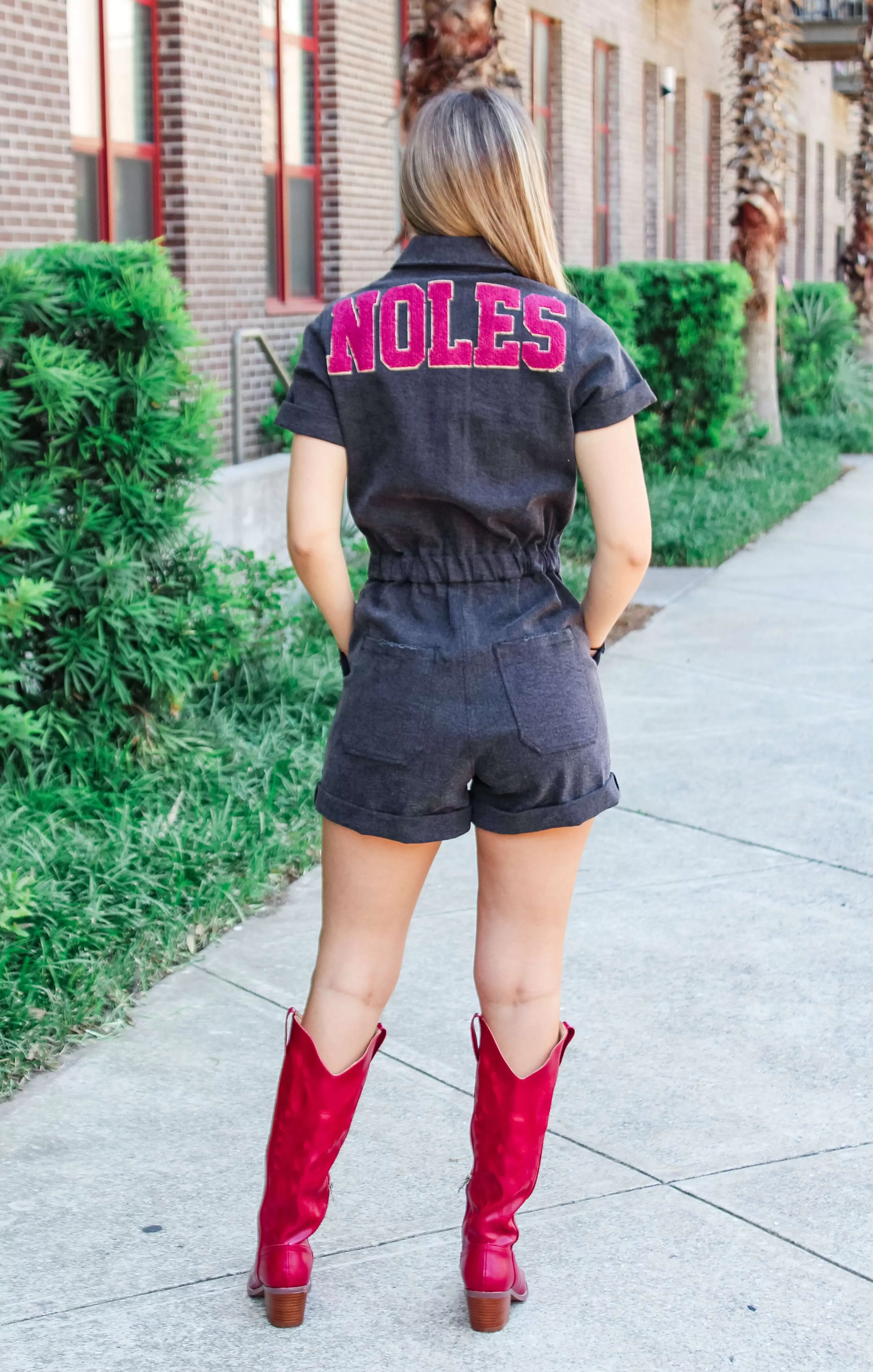 The FSU Denim Romper