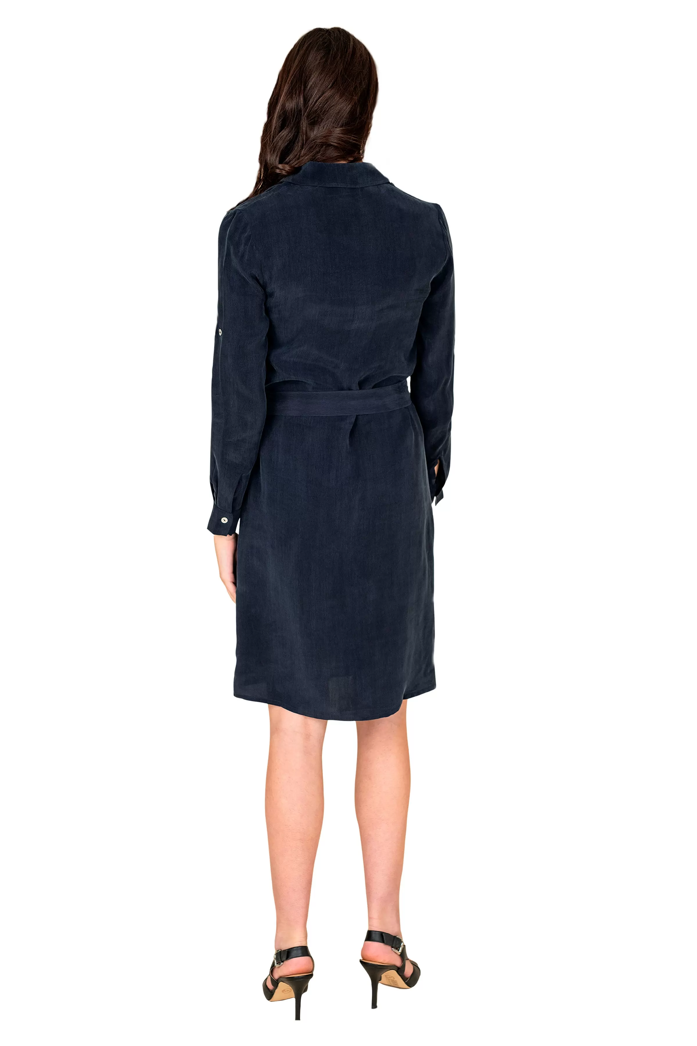 The Silk Navy Blue Dress