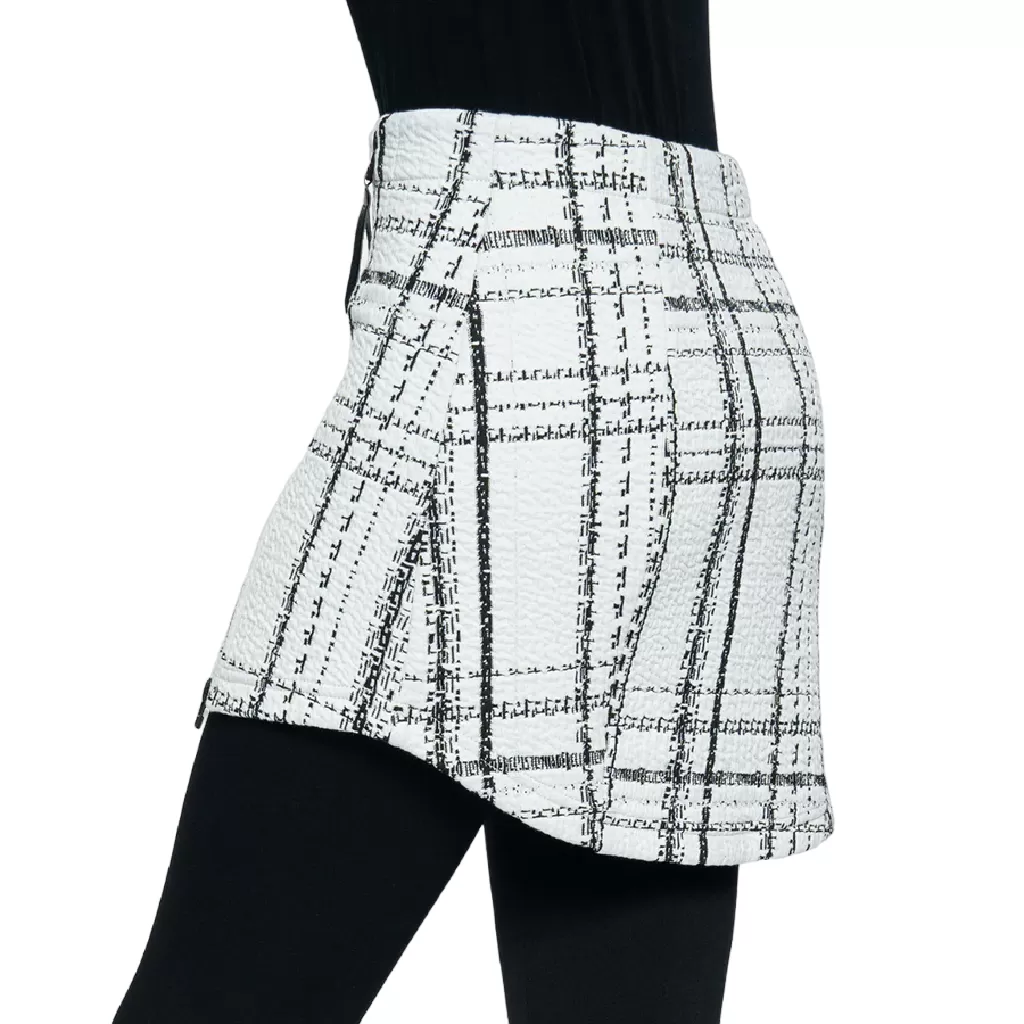 Tonia Debellis Women's Zip Ski Skirt - TDB Windowpane