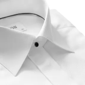 White Dobby Evening Shirt | Contemporary Fit